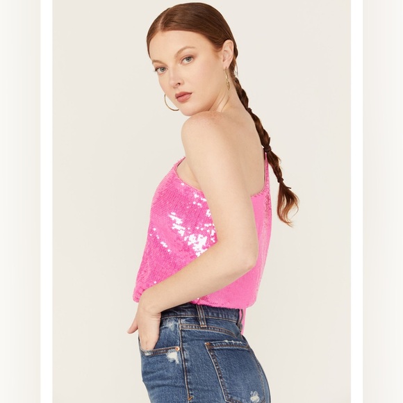 SALE! SHOW ME YOUR MUMU WOMEN'S SEQUINS LONG SLEEVE PARTY TOP - NWT - Picture 3 of 15